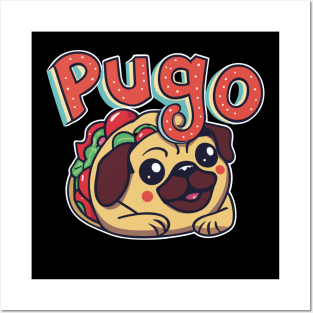 Funny Taco Pugo For the Mexican Foodies Posters and Art